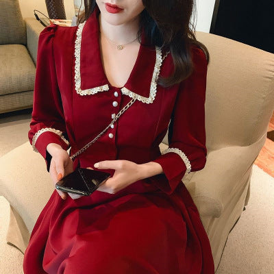 Fashion Skirt Light Luxury Red Dress