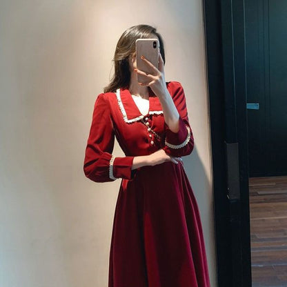 Fashion Skirt Light Luxury Red Dress