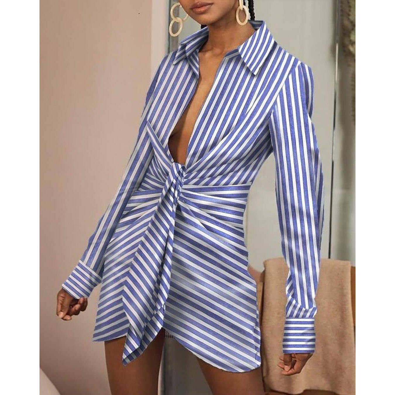 Women's Fashionable Home Style Loose Shirt Dress